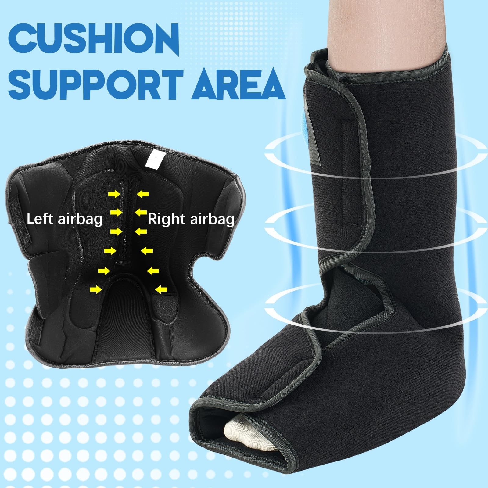 2-Pack Short Air Cam Walking Boot Adjustable Ankle Fracture & Injury Stabilizer