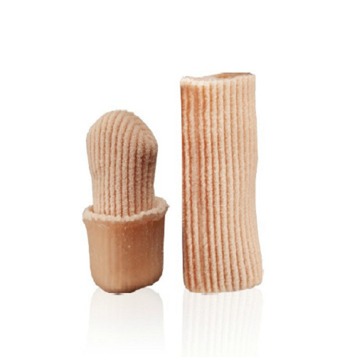 Adjustable Cuttable Lined Gel Toe Covers Sleeves Ribbed Knit Toe Caps S