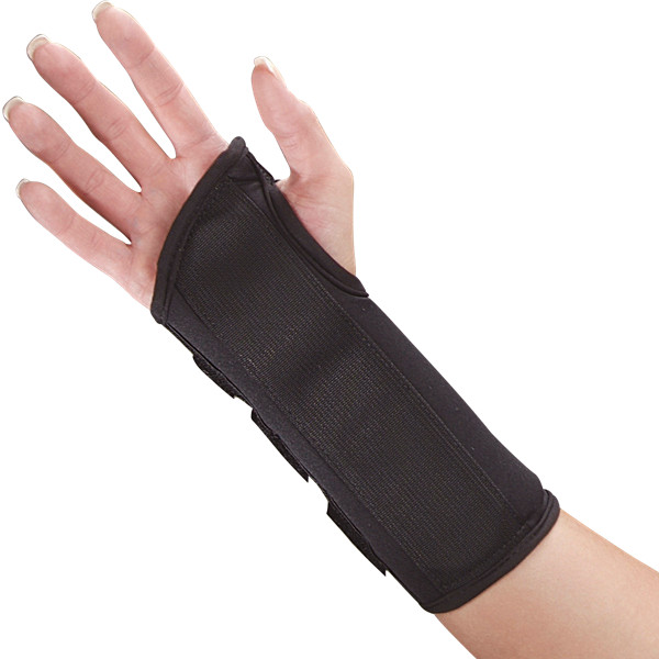 NEW Deroyal 5074-09 HAND WRIST SPLINT LOOP-LOCK 10in LARGE LEFT Black