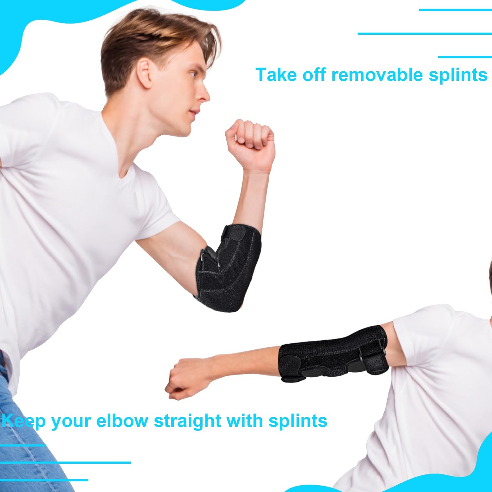 Elbow Brace for Ulnar Nerve Entrapment, Adjustable Cubital Tunnel S/M