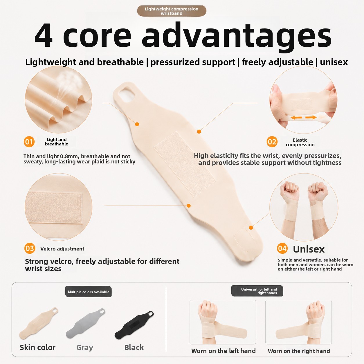 Wrist Brace Support 2 Pack Adjustable Wrist Wrap for Basketball TennisGymFitness