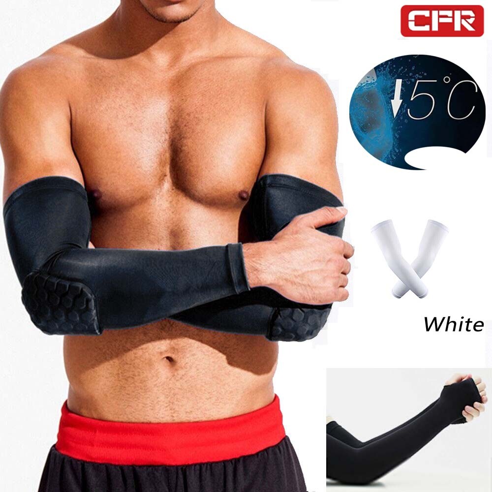 HONEYCOMB PAD ELBOW SUPPORT ARM BRACES FOREARM SLEEVE COMPRESSION BASKETBALL US