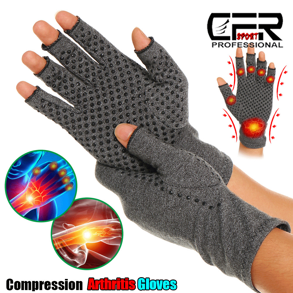 1 PAIR Copper Arthritis Compression Gloves Hand Support Joint Pain Relief