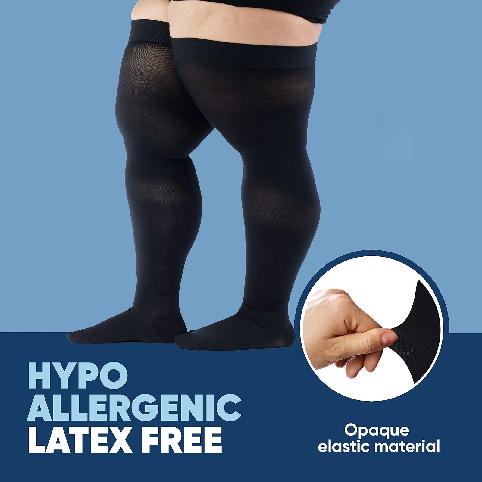 Thigh High Compression Socks for Men 20-30 mmHg – Full Length Compression Sup…