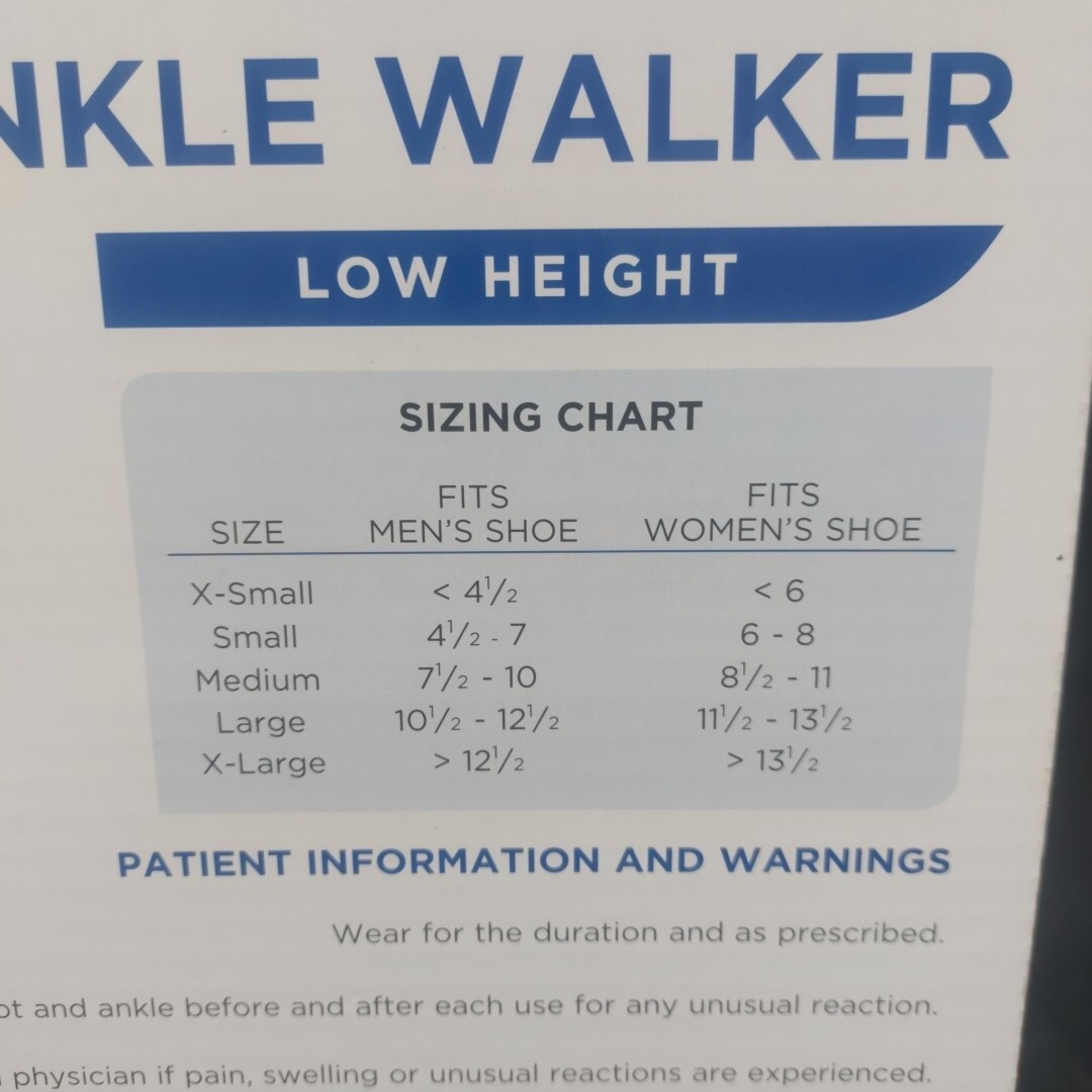 Fla Orthopedics Ankle Walker Low Height Size M Medium MD Right Or Left Therapy