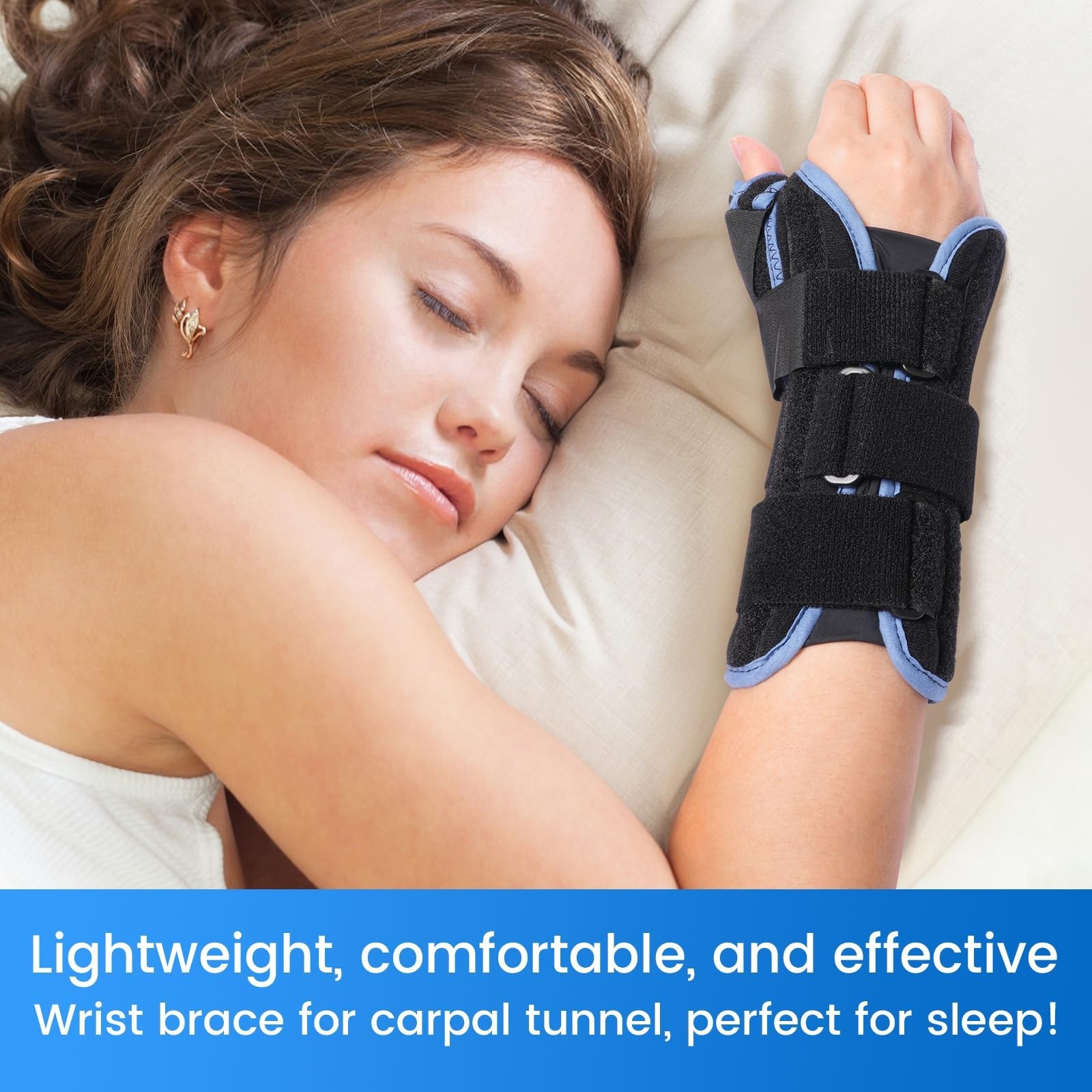 Carpal Tunnel Wrist Brace with Thumb Stabilizer – Night Support for Pain Relief,