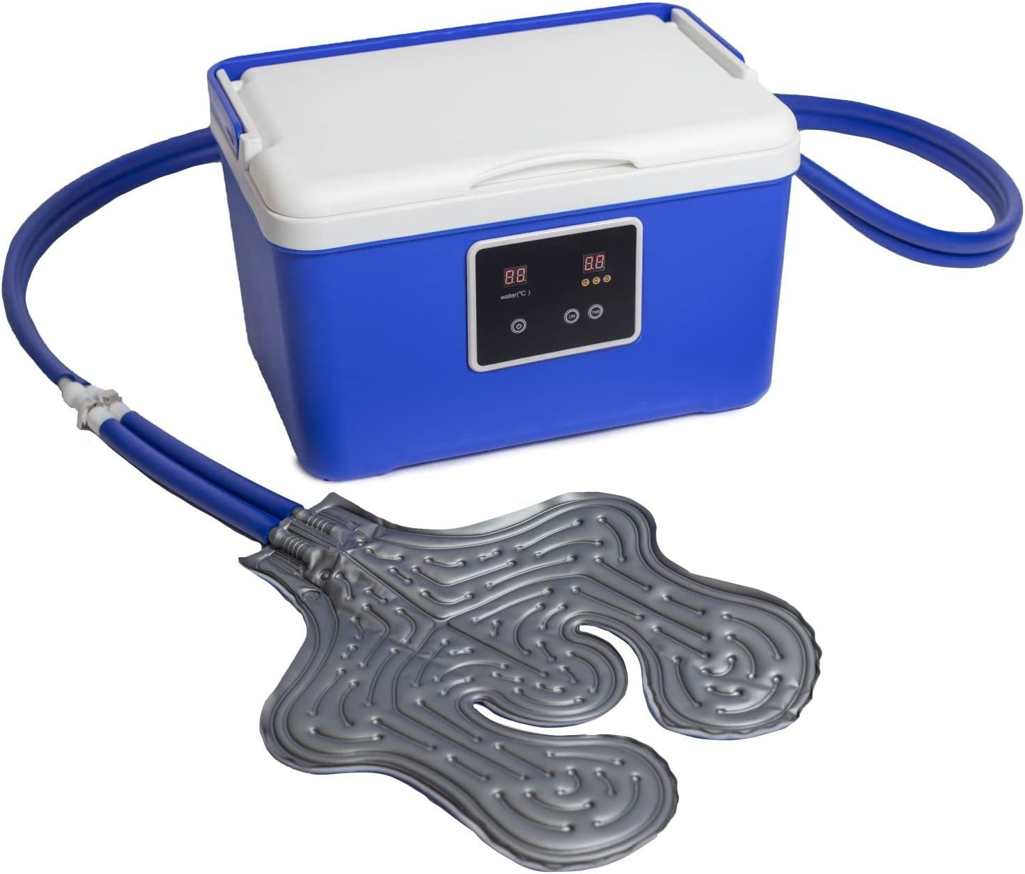 Blue Ice Cold Therapy Circulation Machine with Universal Pad- Back, Knee, Hip, S