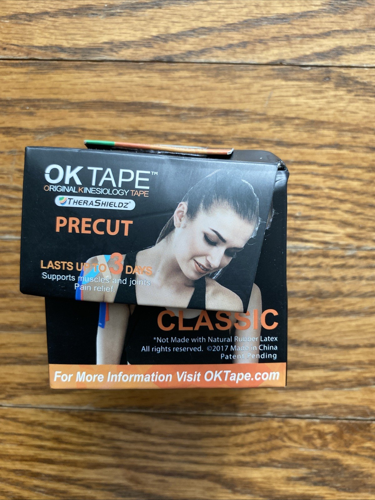 OK TAPE Kinesiology Tape 2 Inch X 16.4 Feet Precut Classic 20 Strips Beige