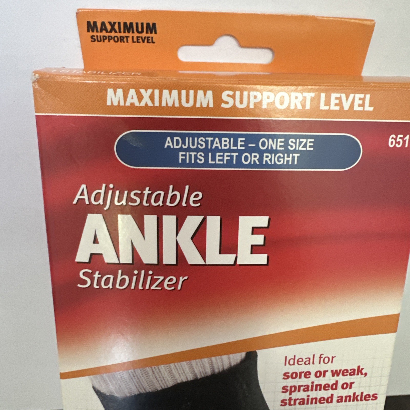 Mueller Adjustable Ankle Stabilizer Maximum Support One Size Unisex Black # 6518