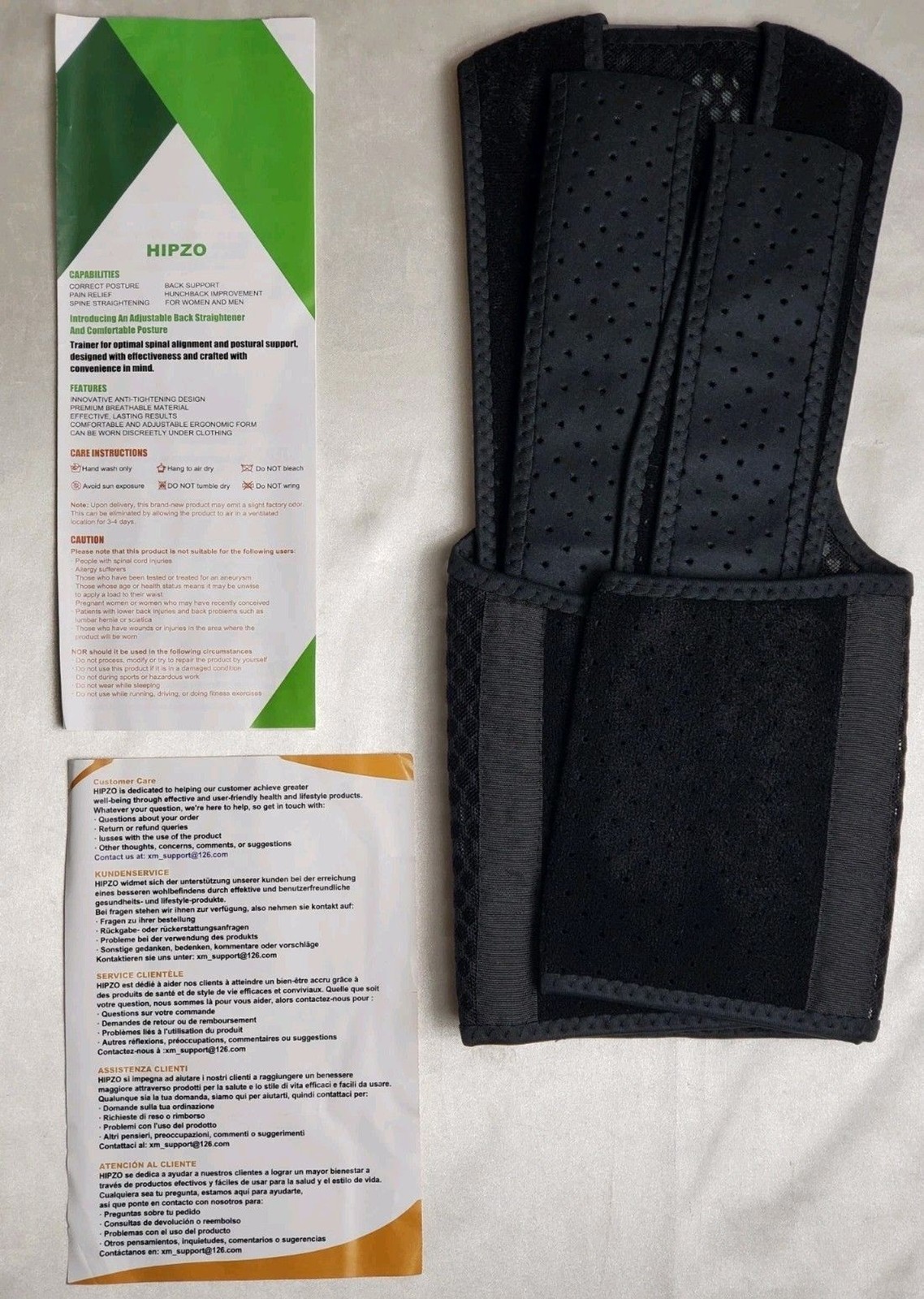 (Hipzo) Adjustable posture Corrector For Men And Women SZ Medium New Sealed NWT.