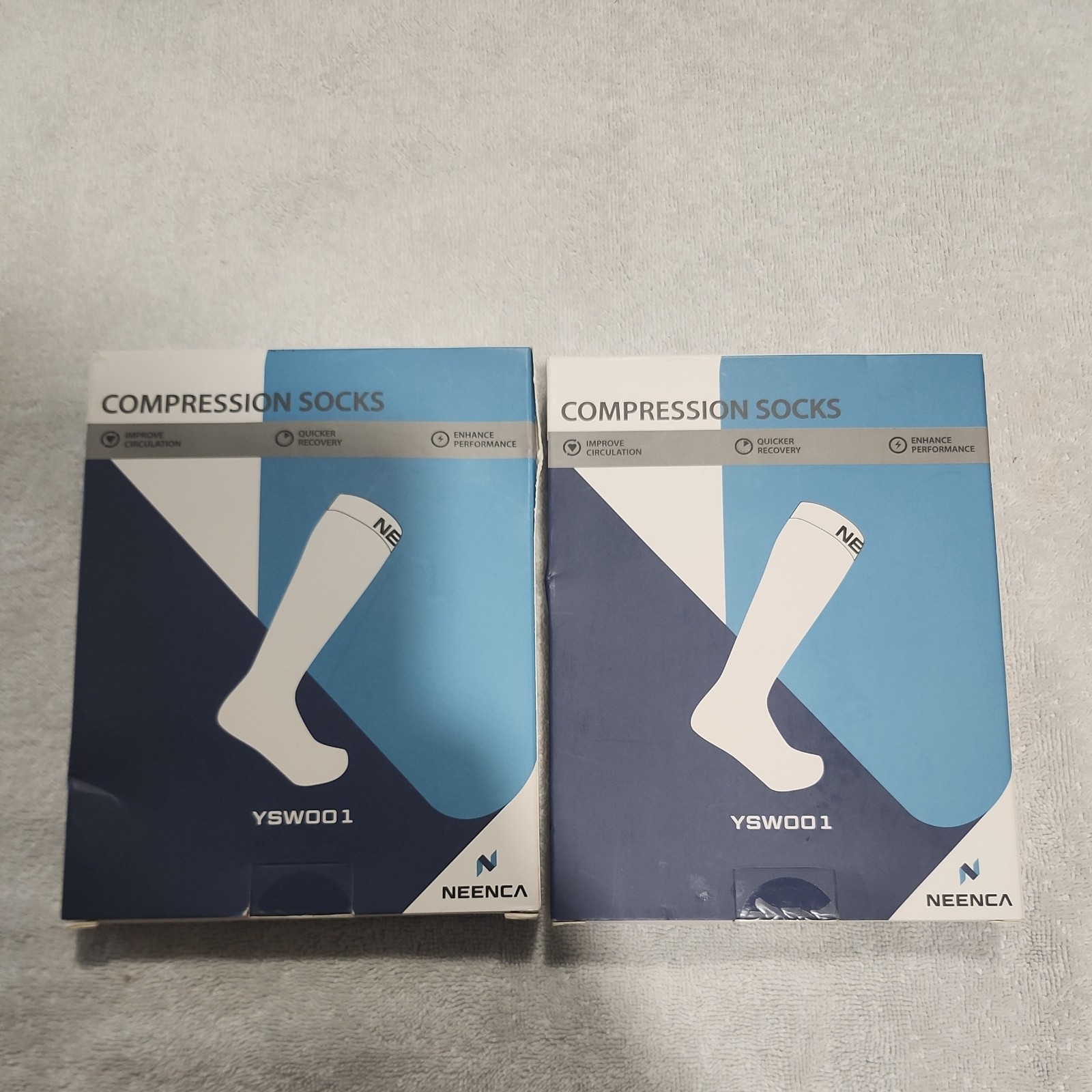 (2 Pairs) Compression Socks NEENCA Size S Nude color