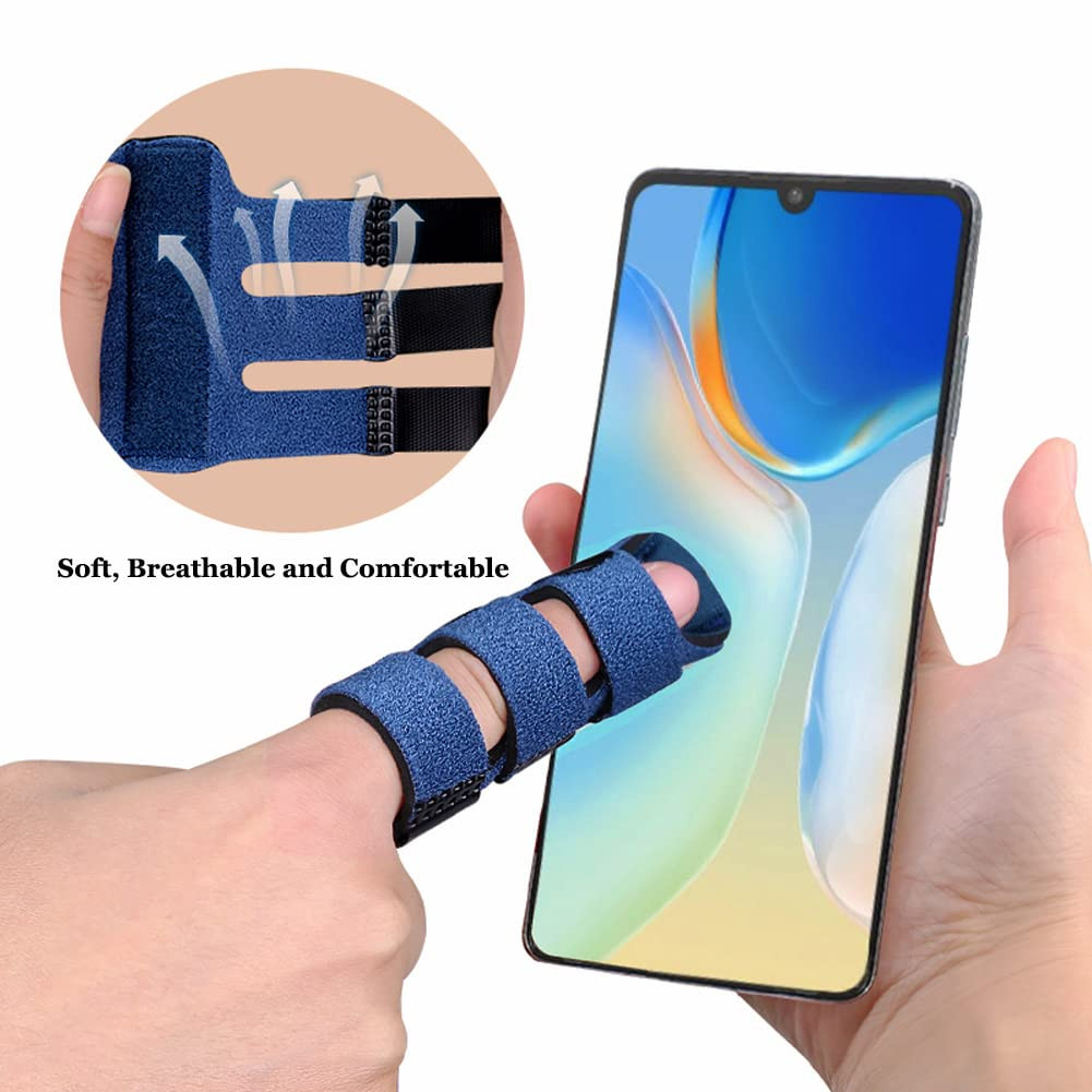Upgraded Finger Splints (4Pcs), Trigger Finger Splint Finger Brace with 3 Fixing
