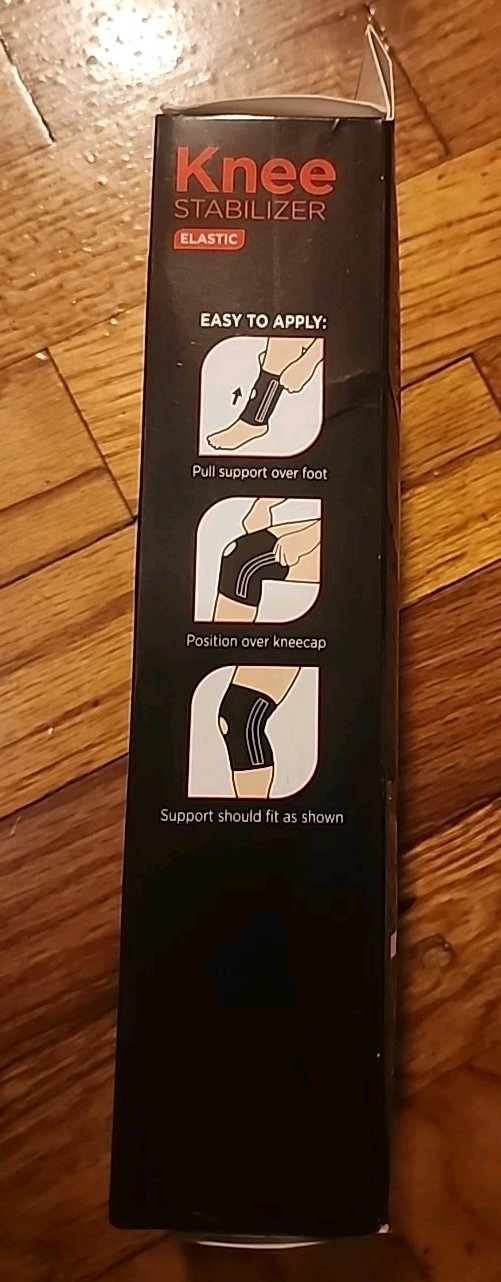 S/M Knee Brace Dual Stabilizer Elastic Compression For Support Contoured L or R