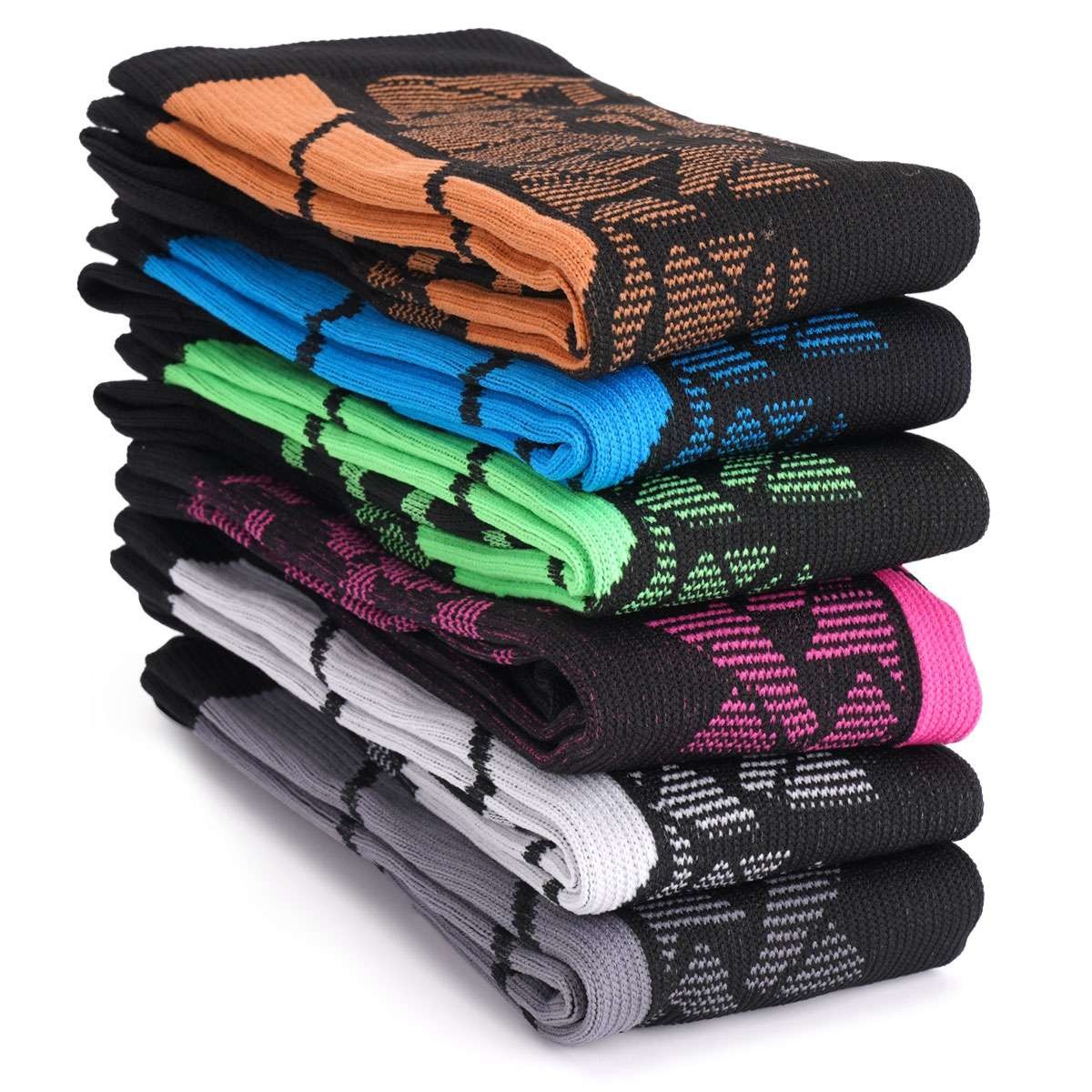 6Pairs Compression Socks Stocking Women Men Knee High Graduated Support S/M-L/XL