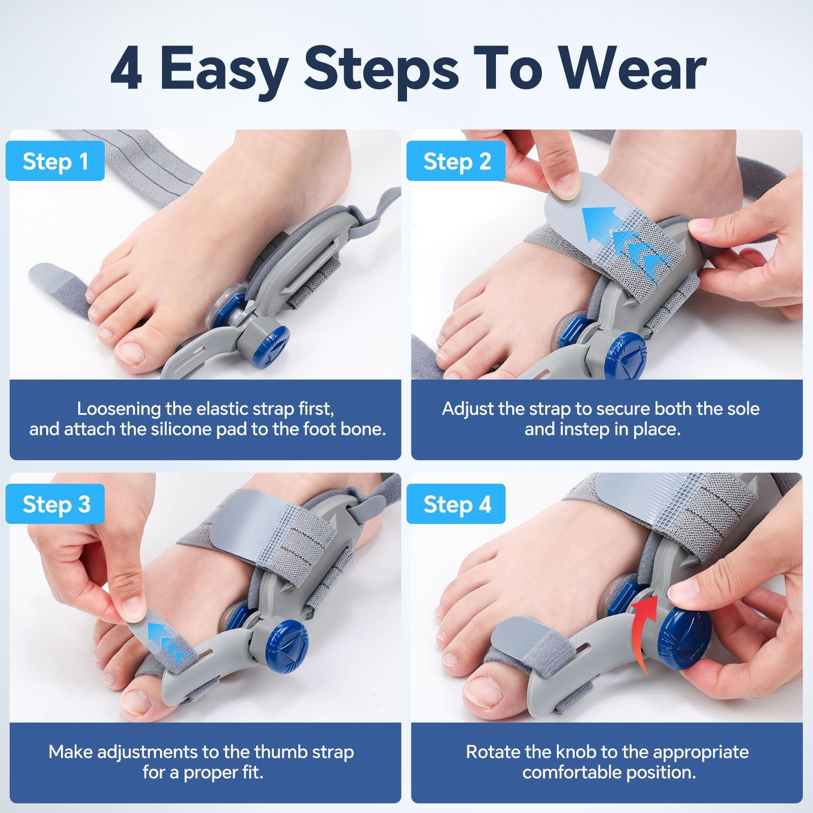 ROHVEMJ Bunion Corrector for Women Men, Big Toe Straightener with One Size
