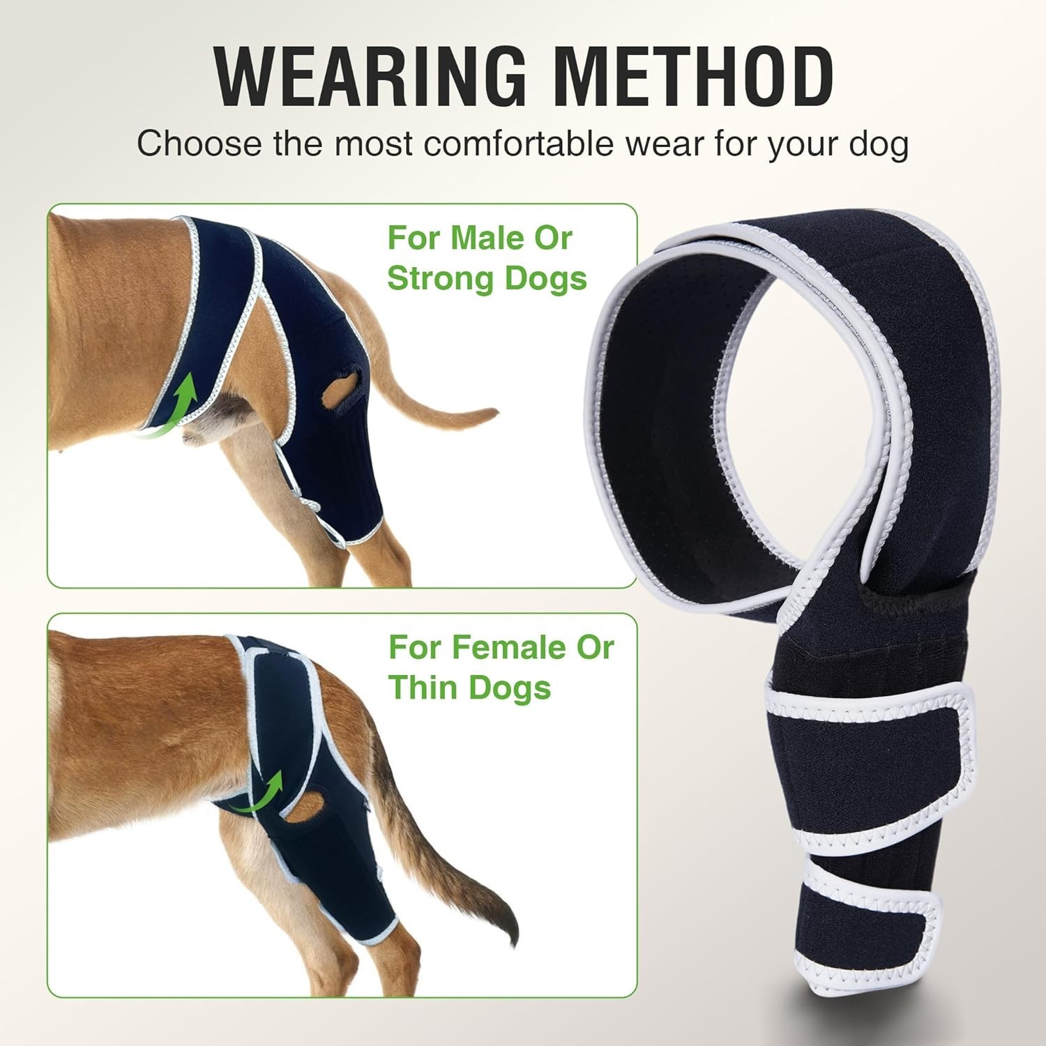Moysoon Dog Knee Brace Rear Leg Support for ACL Injury Small 3459B