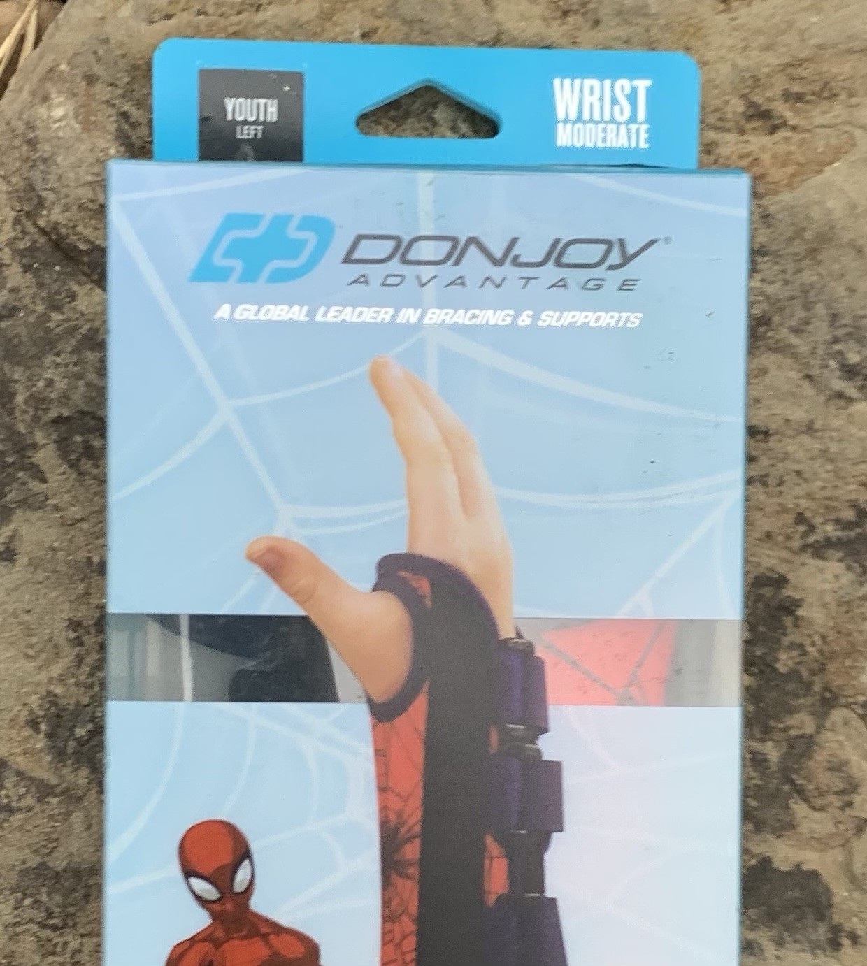 Donjoy Youth Left Wrist Brace. Spider-Man. Moderate. New