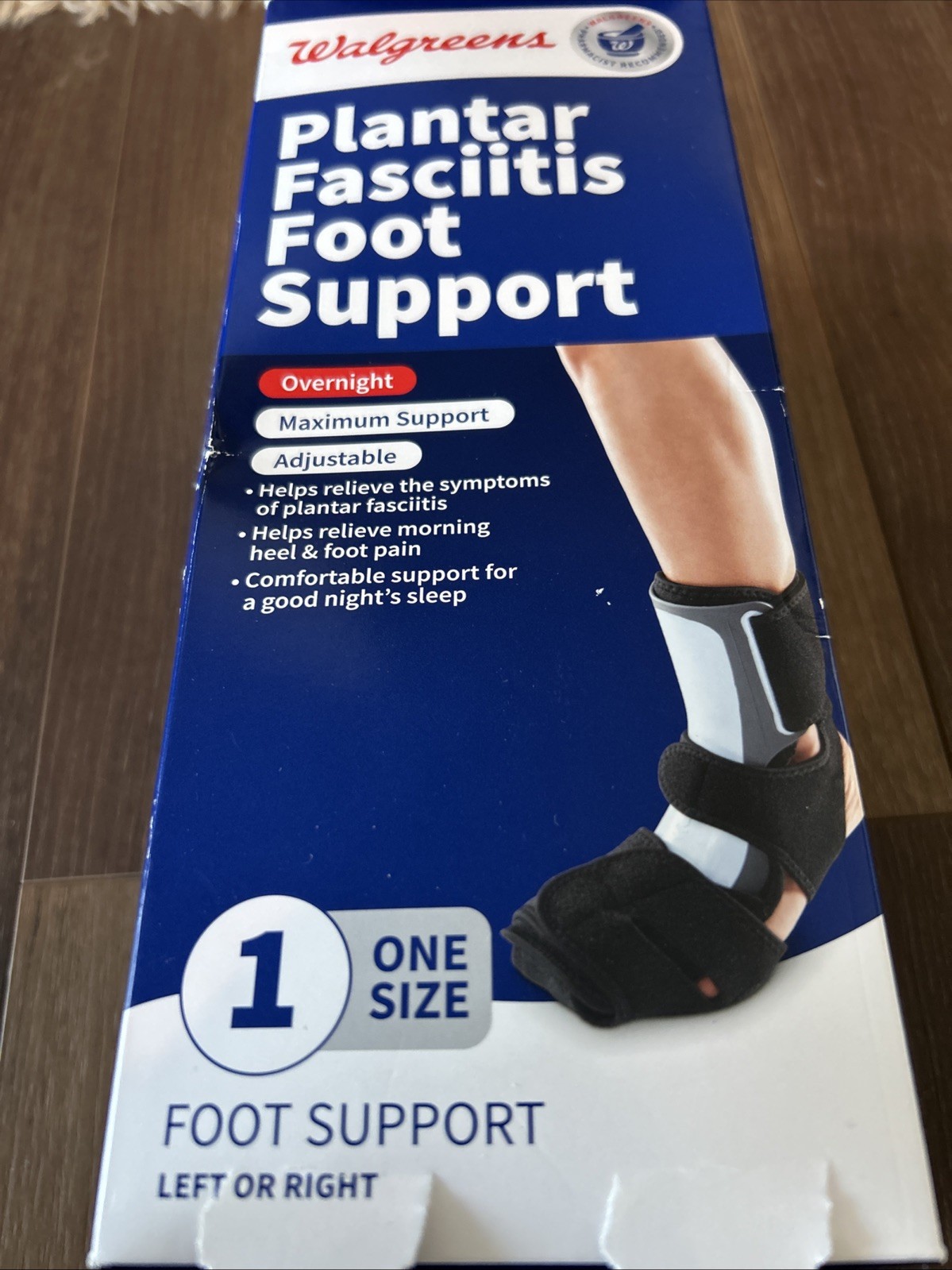 WALGREENS PLANTAR FASCIITIS FOOT SUPPORT OVERNIGHT, MAXIMUM SUPPORT, ADJUSTABLE