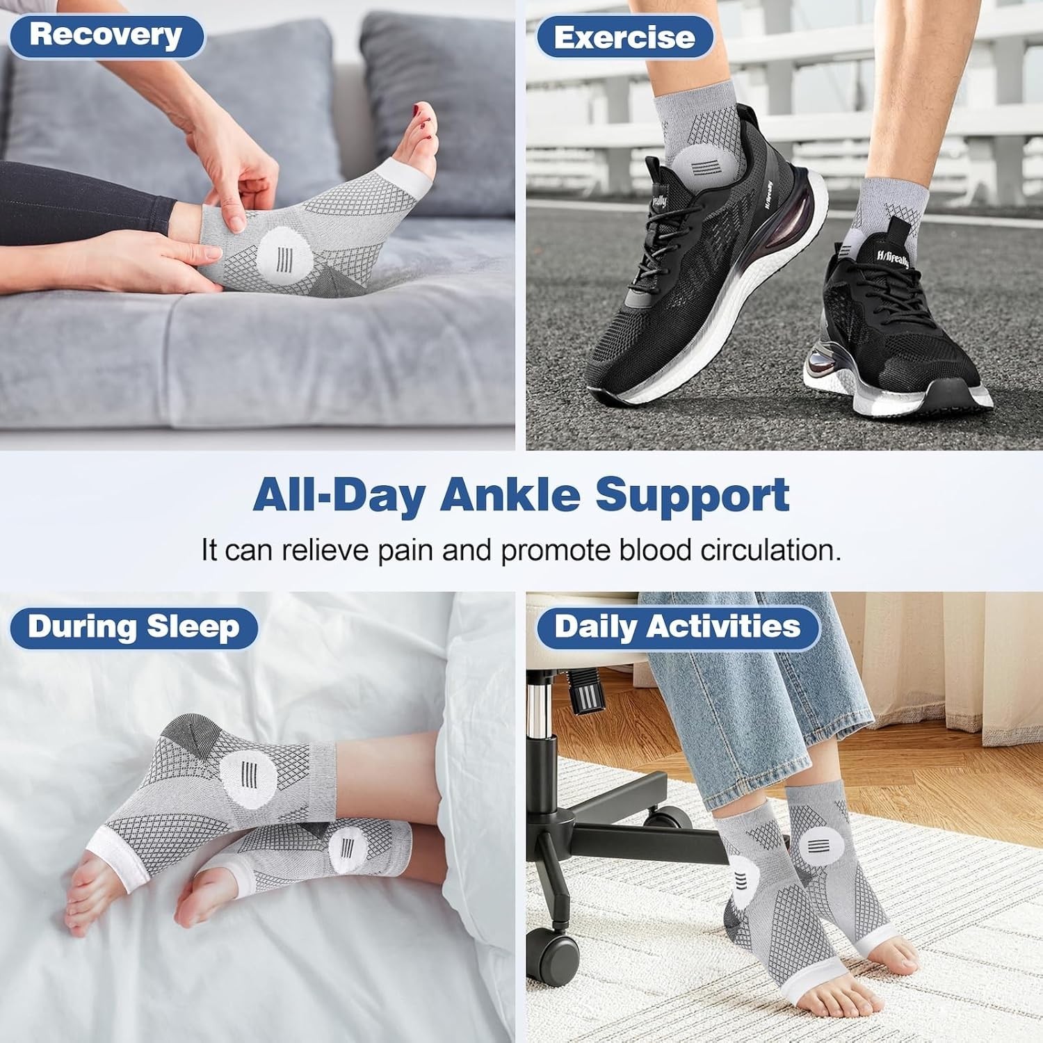 3 Pairs Neuropathy Socks for Women and Men, Toeless Compression Socks | Toele…