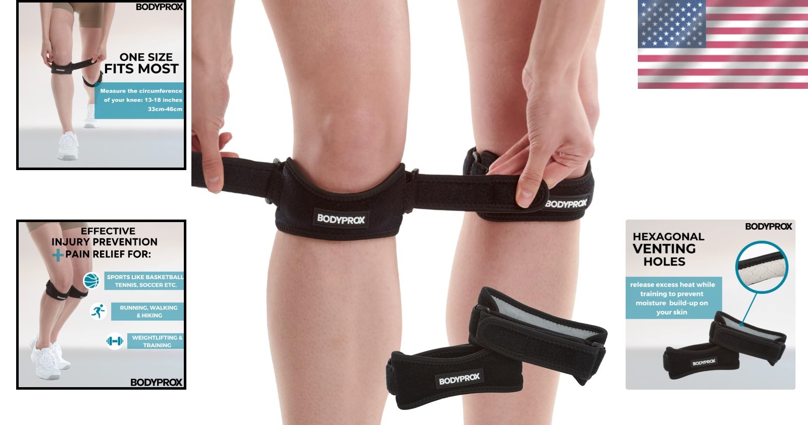 Adjustable Knee Strap 2 Pack – Optimal Support for Soccer, Basketball & Running