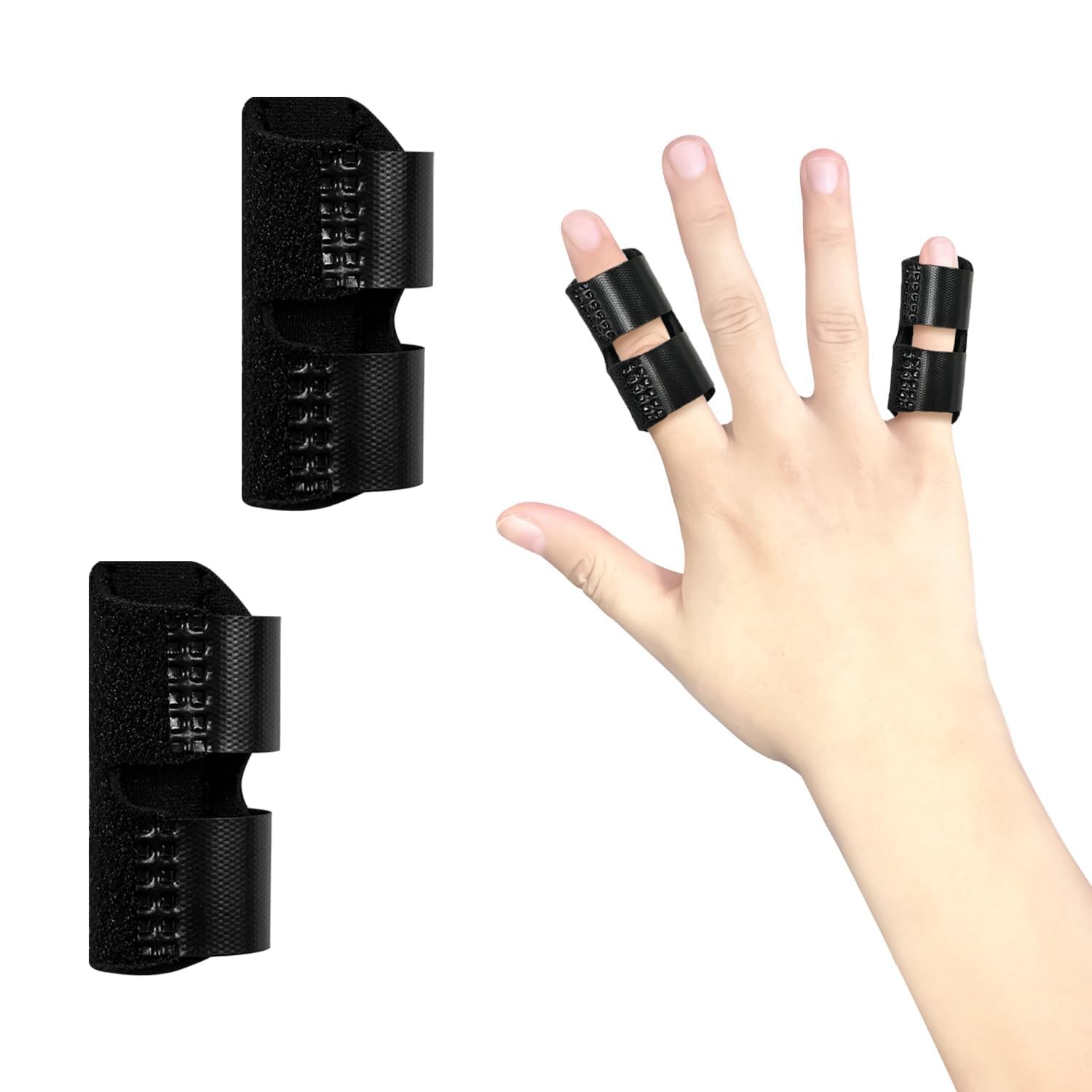 Bozenu 2 PCS Small Finger Splint, Adjustable Trigger Finger Splint, Straightener