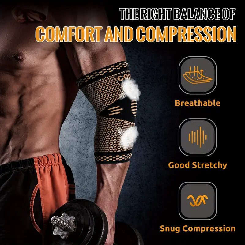 Copper Elbow Support Compression Sleeve Reduces Strain & Swelling Tendonitis