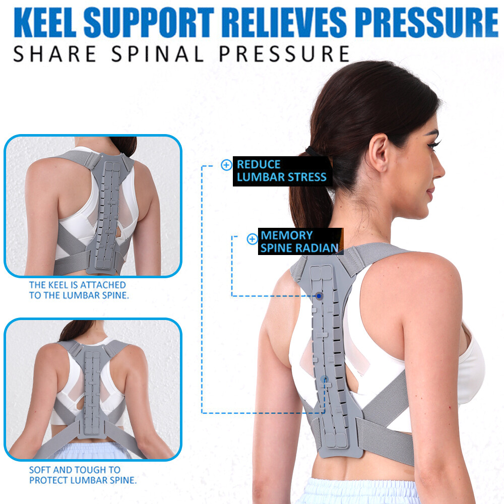 Adjustable Posture Corrector Back Support Shoulder Brace Belt Men Women Clavicle