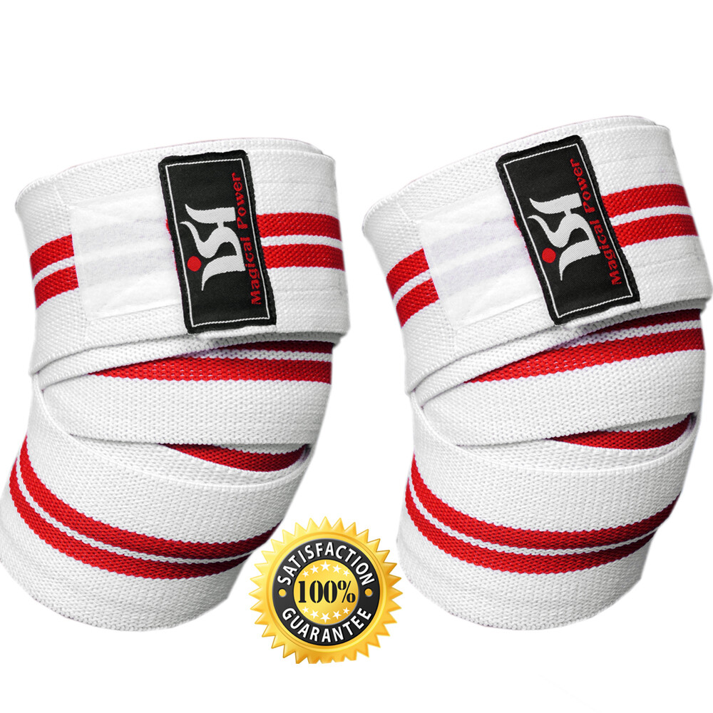 Gym Weight lifting Knee Wraps Bandage Straps Guard Powerlifting Pads Sleeves