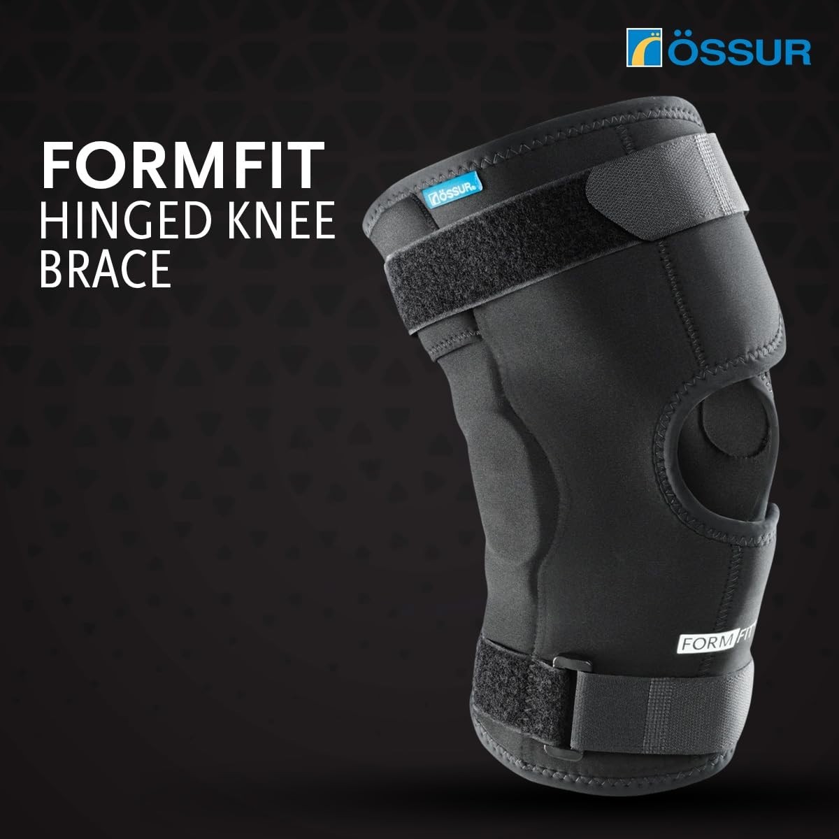 Ossur Formfit ROM Knee 12” Wrap Hinged Sleeve Brace 507257-Large-Breathable