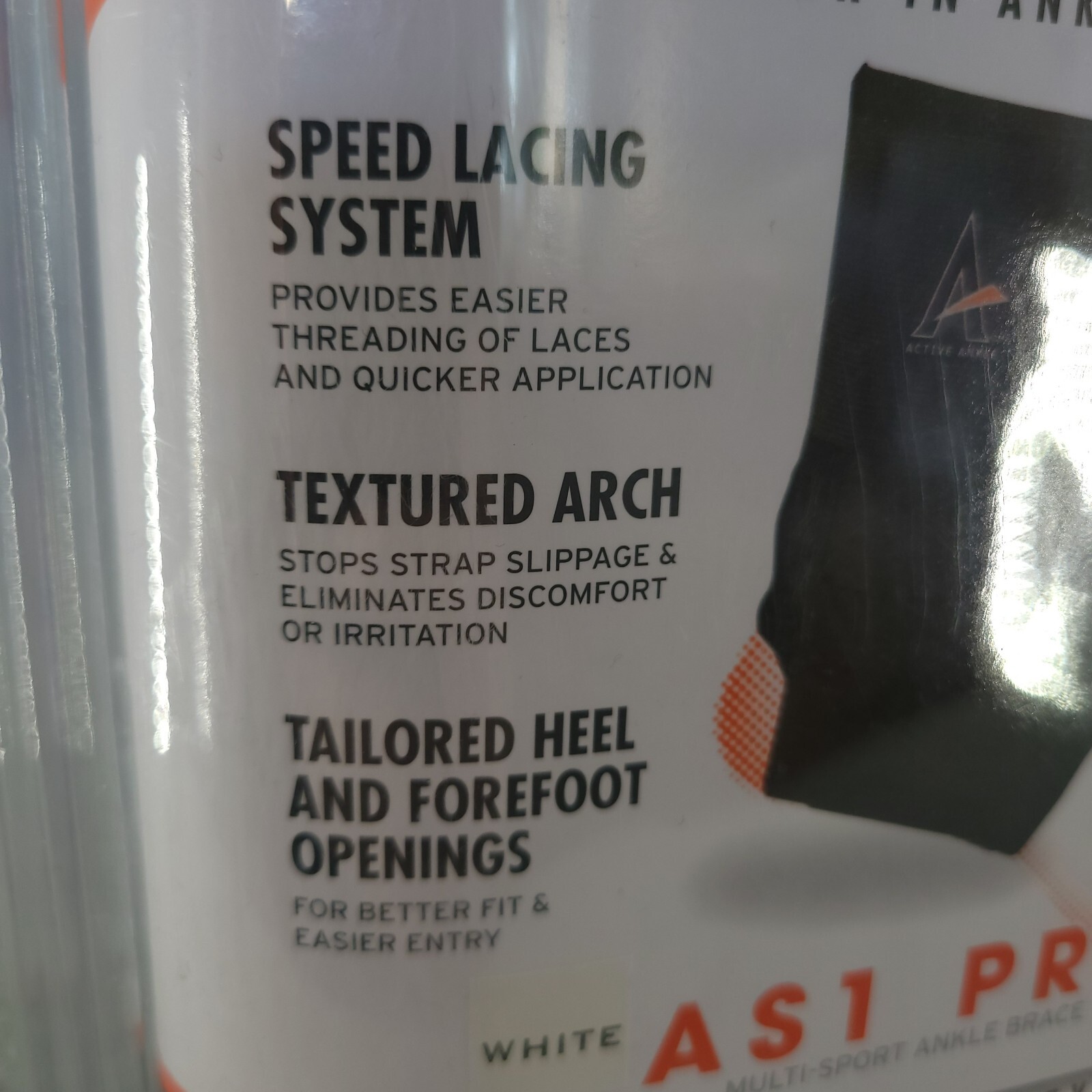 Active Ankle Ankle Brace AS1 Pro Brace White XL Lace Up and Strap Multi Sport