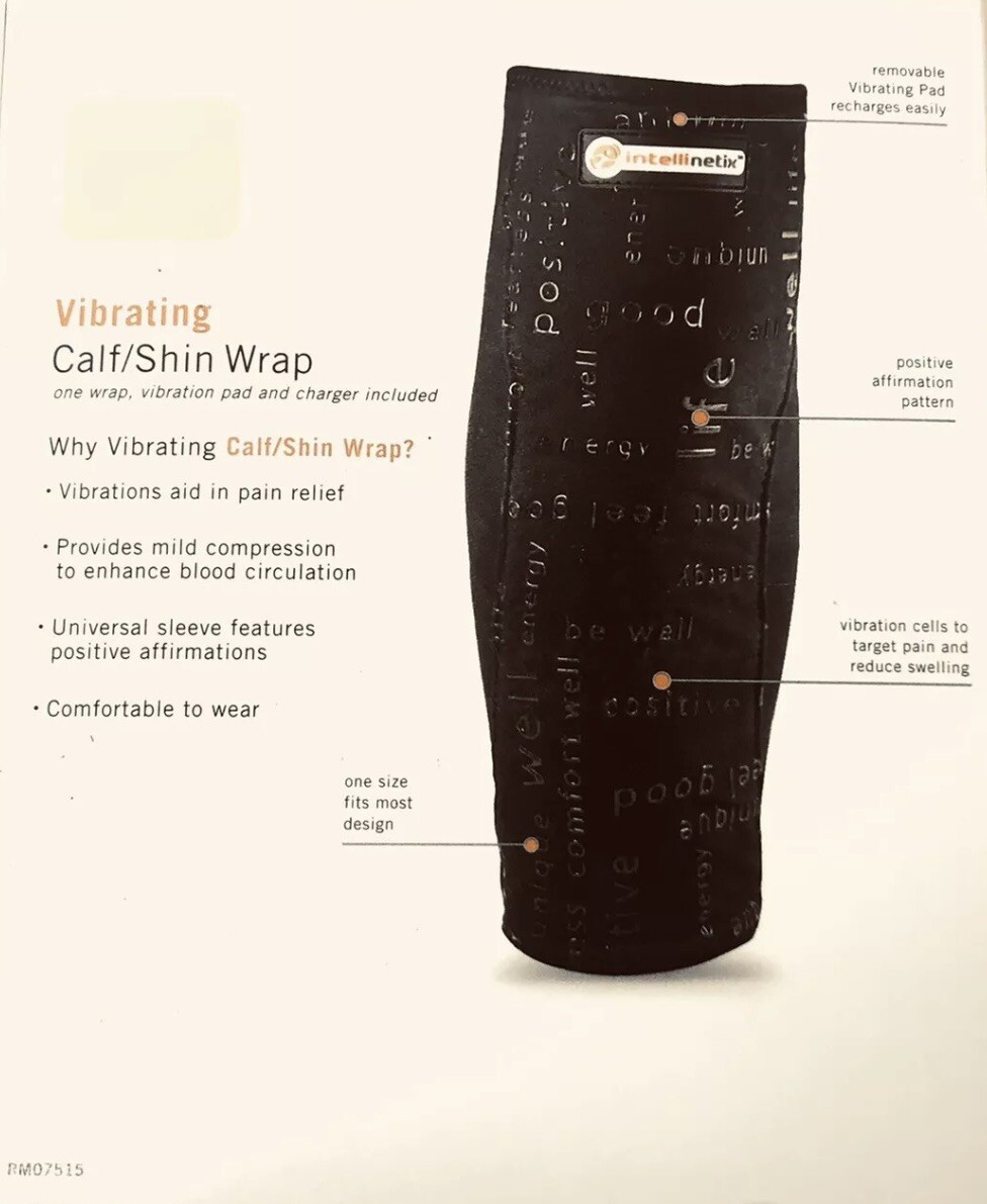 Intellinetix Universal Vibrating Calf/Shin Wrap Brand New