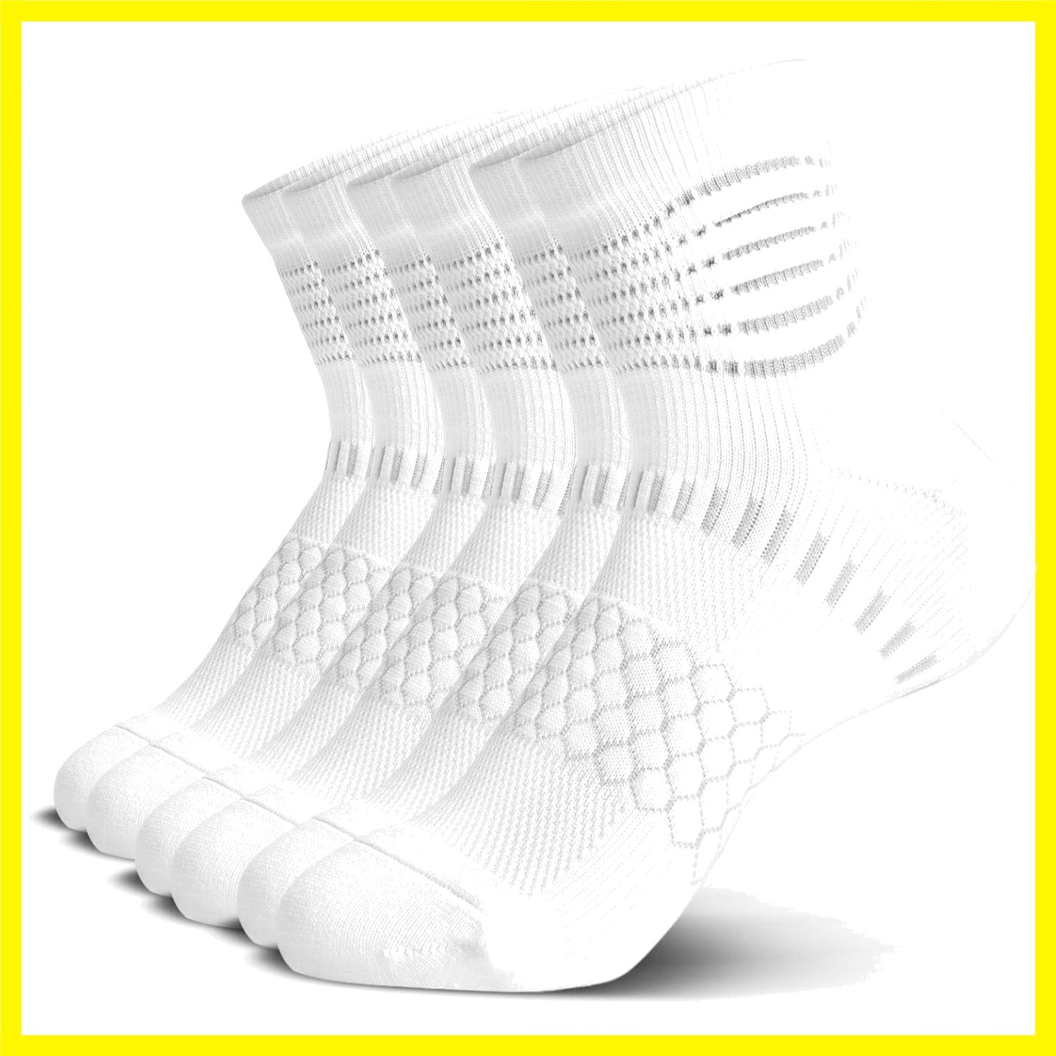 Ankle Compression Socks for Women Men Plantar Fasciitis Relief 3/5 Pairs Cush…