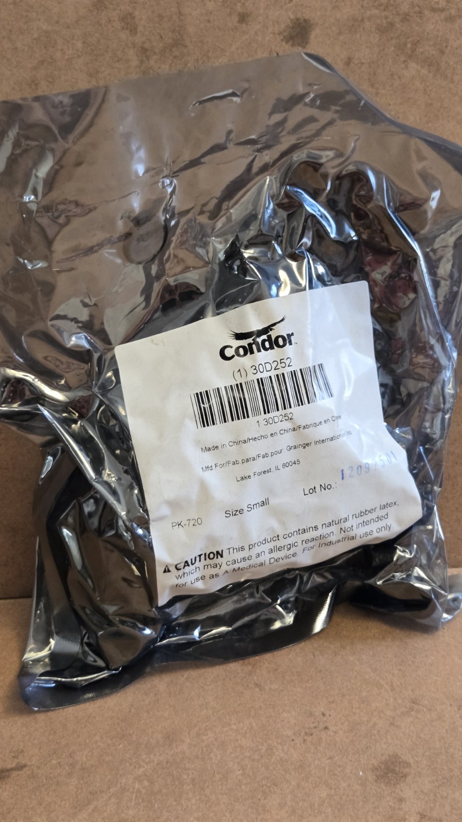 CONDOR Finger Cots Small Black Static Dissipative (720 Pack) 30D252