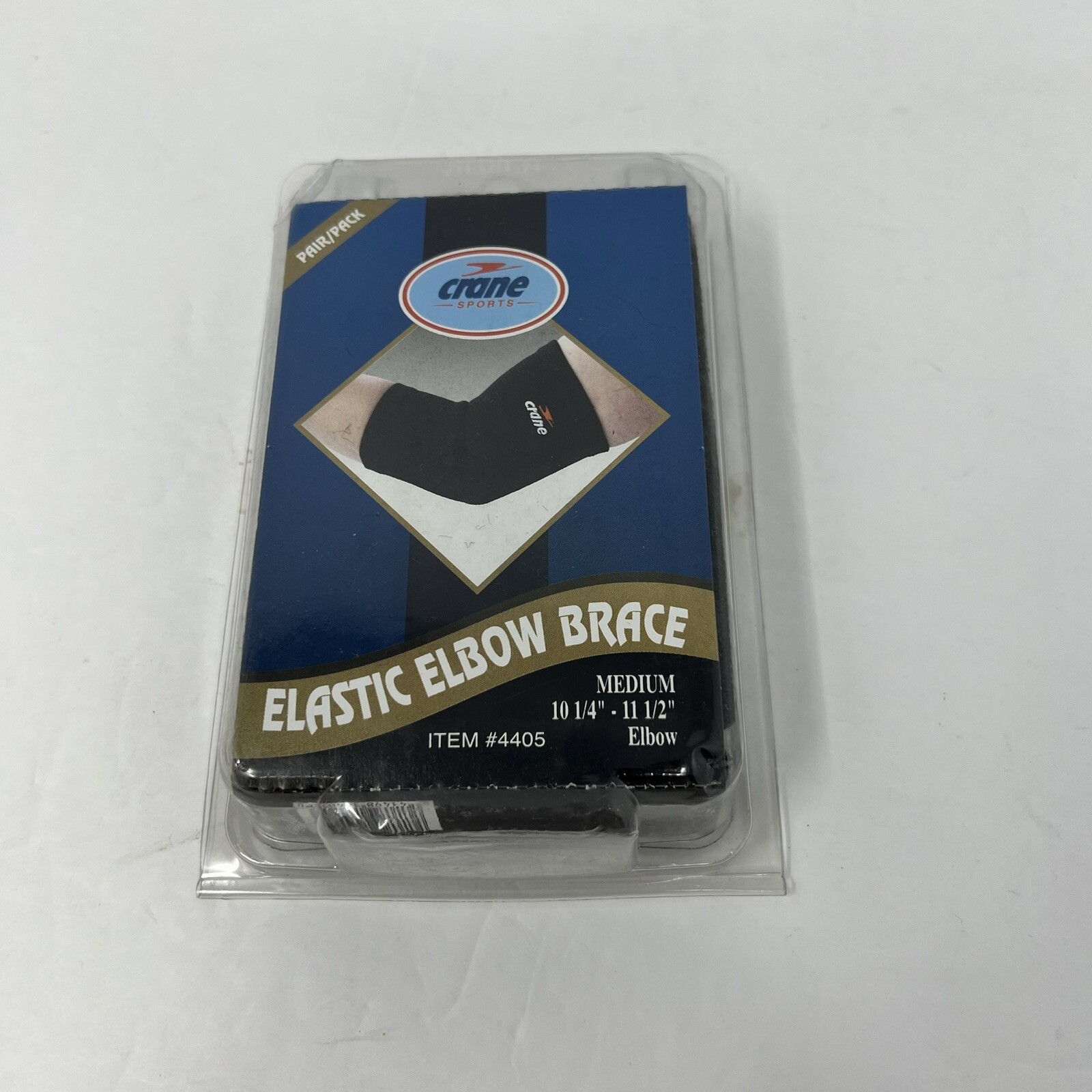 Crane Sports Elastic Elbow Support Brace Black Medium 10 1/4 – 11 1/2 Brand New