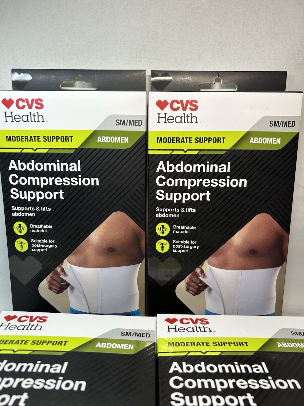 CVS Health abdominal compression support, Moderate Support Size SM/MED Lot Of 4