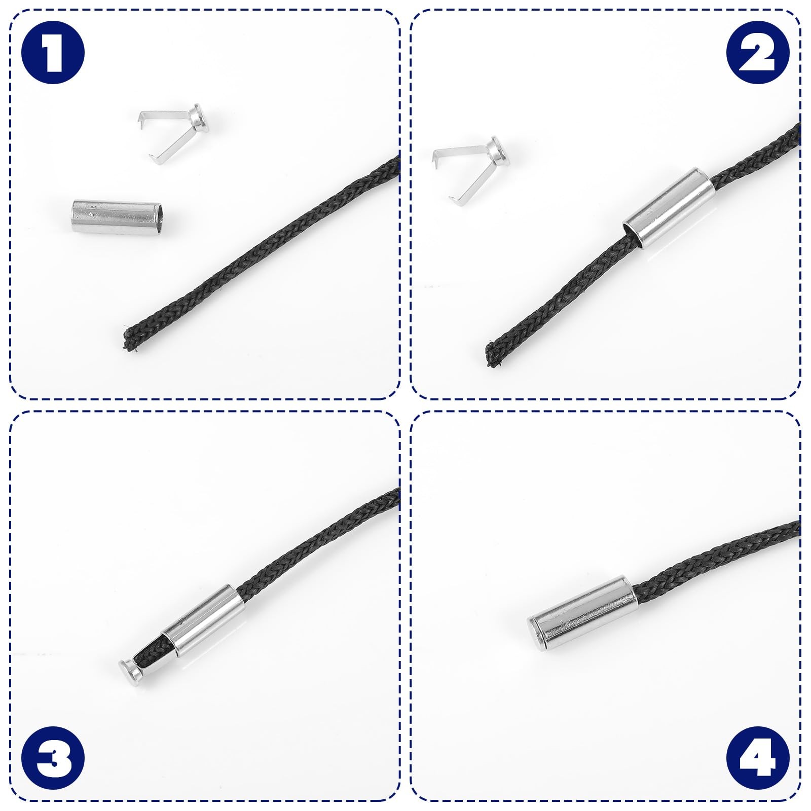 Shoelace Tips, Alloy Aglet Shoe Lace End Tip Replacement for Shoes Clothes