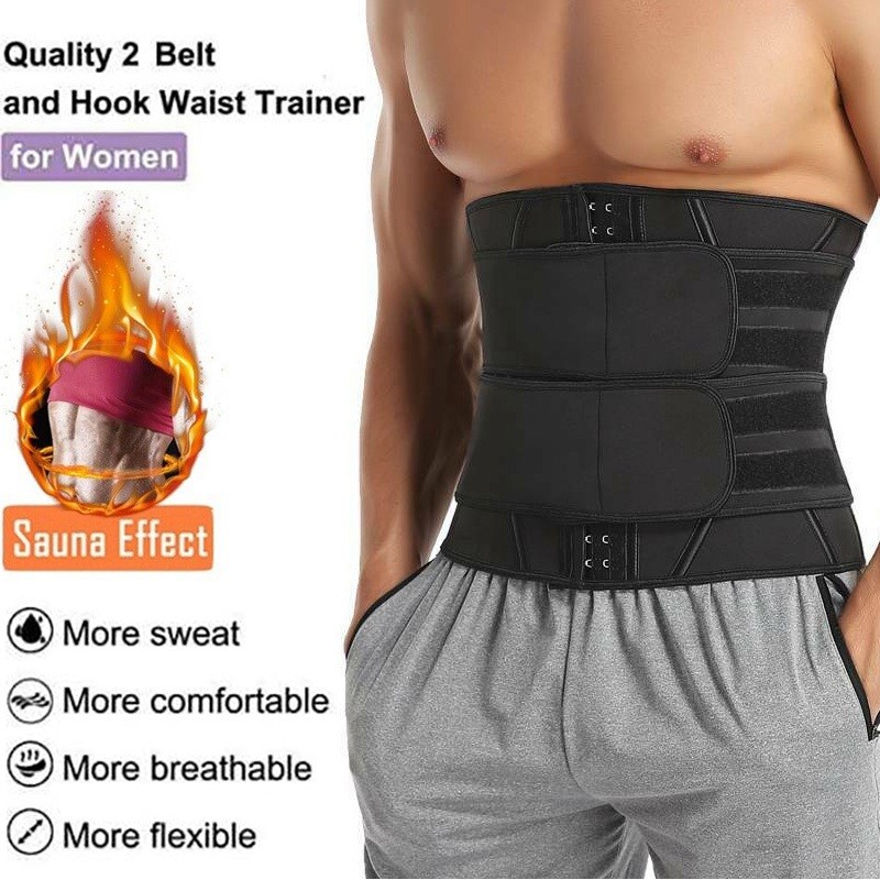 Men’s Waist Trainer Body Shaper Slimmer Sweat Belt Tummy Control Band Fat Burner