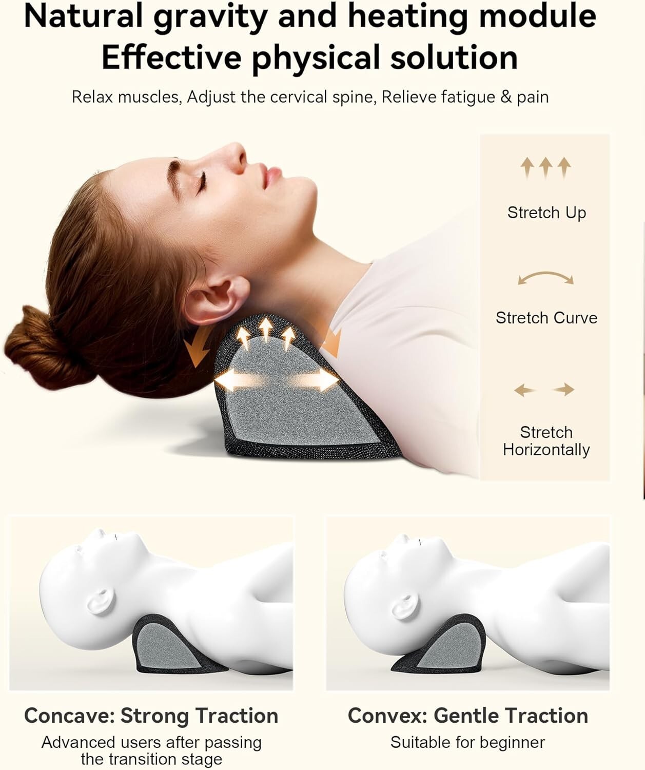 Heated Neck Stretcher for Pain Relief – Neck and Shoulder Relaxer Graphene He…