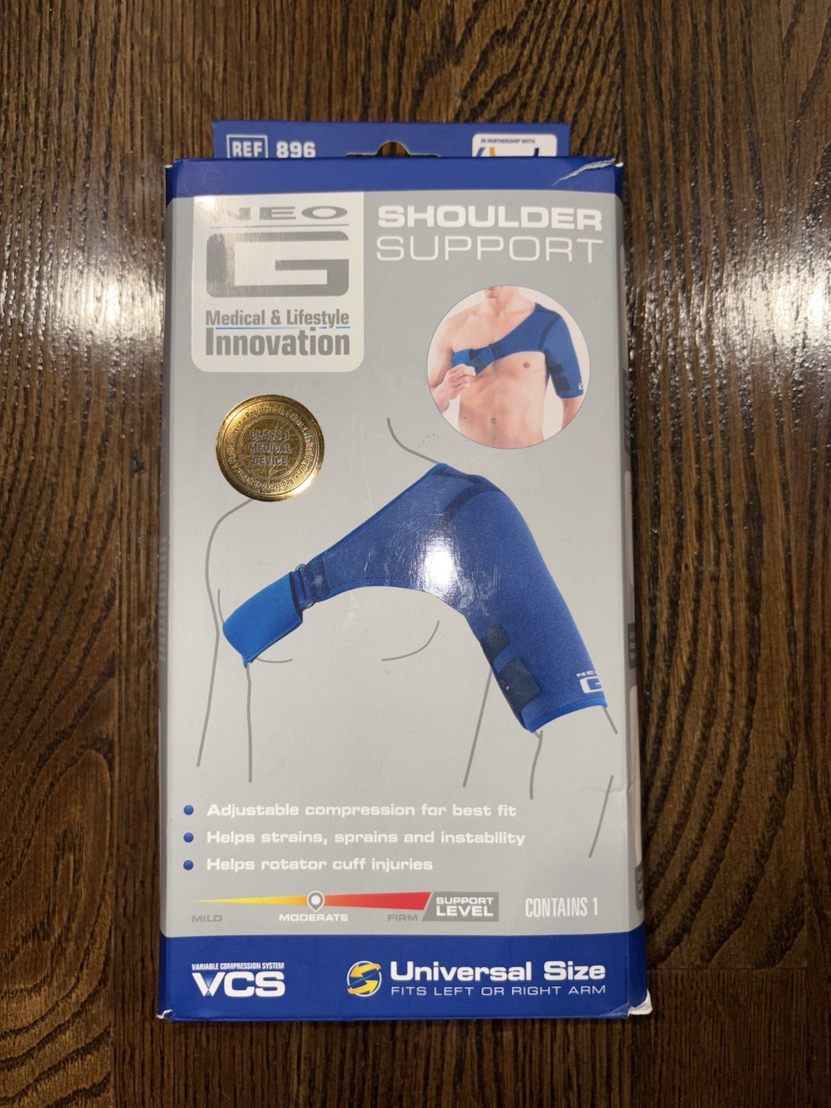 Neo G Shoulder Support Brace #896 Universal Fits Right or Left Arm
