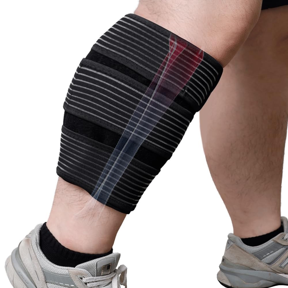 Calf Compression Sleeve, Plus Size for Swelling & Edema, Black