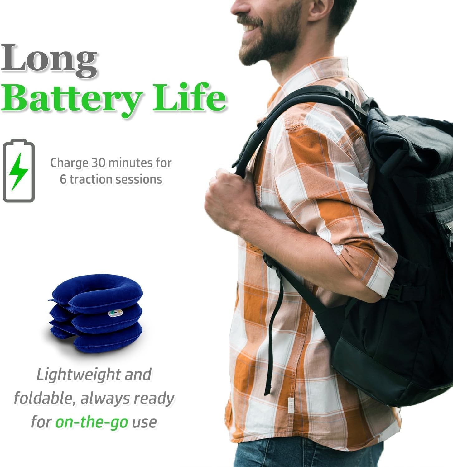 Electric Pump Cervical Neck Traction Device for Neck Pain Relief, One-Click-t…