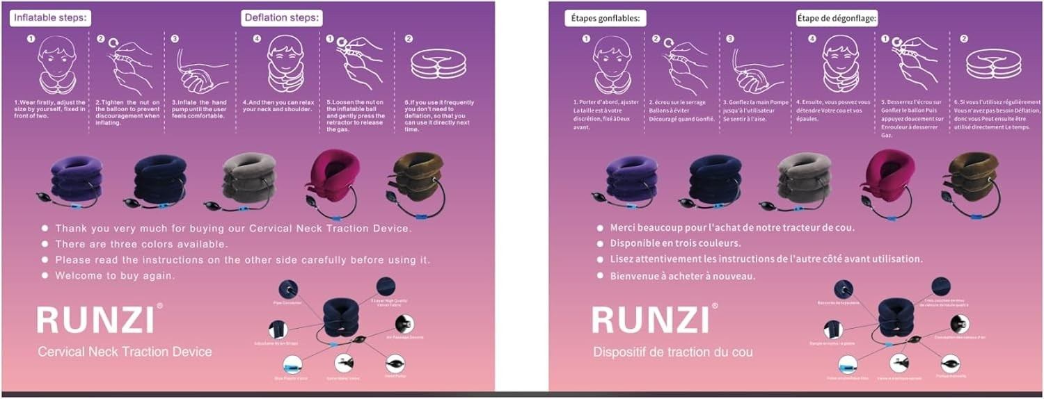 Lightweight Inflatable Neck Traction Unit for Effective Neck and Shoulder Relief