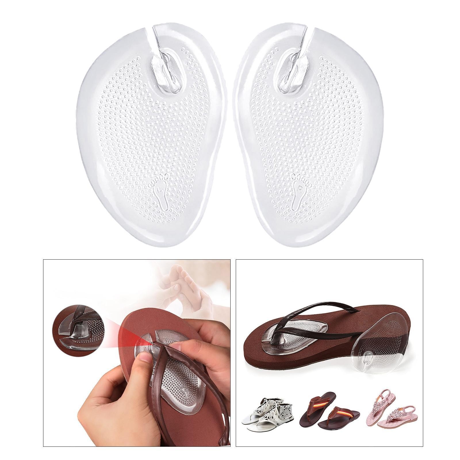 2x Self Gel Forefoot Cushions Sandal Cushions Pad Flip Flop Grip Pads Protectors
