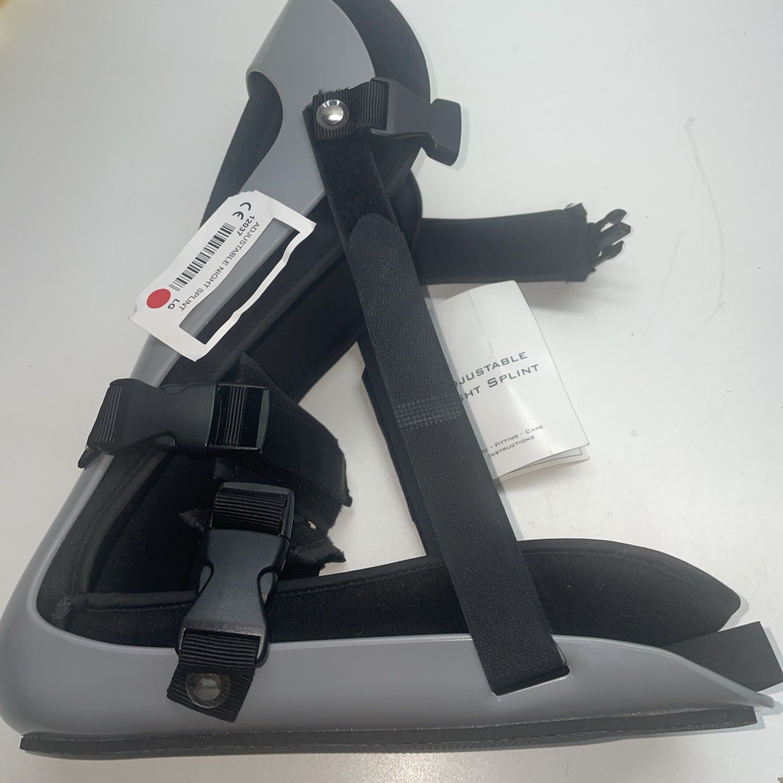 United Ortho Plantar Fasciitis Adjustable Night Splint large ￼Black Padded A/26