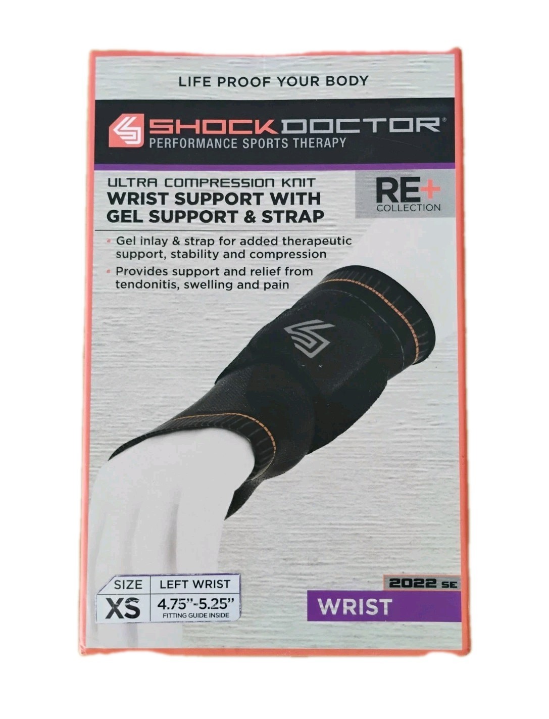 Shock Doctor Left Wrist Support with Gel and Strap Size XS 4.75″ – 5.25″ NEW
