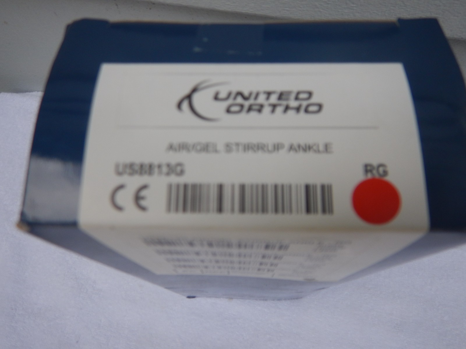 United Ortho Air Gel Stirrup Ankle Brace Regular US8813G New in Box