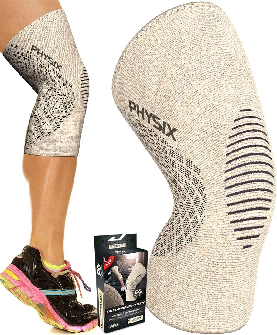 Knee Support Brace – Best No-Slip Knee Braces for Knee Pain Women & Men, Compres