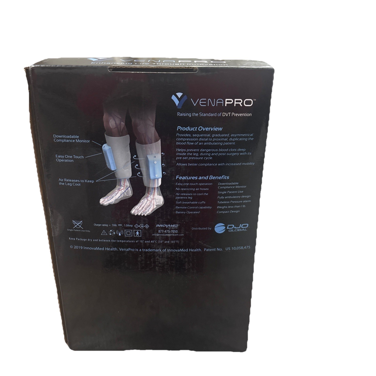 DJO Global Venapro Portable Leg Compression System Increase Blood Flo