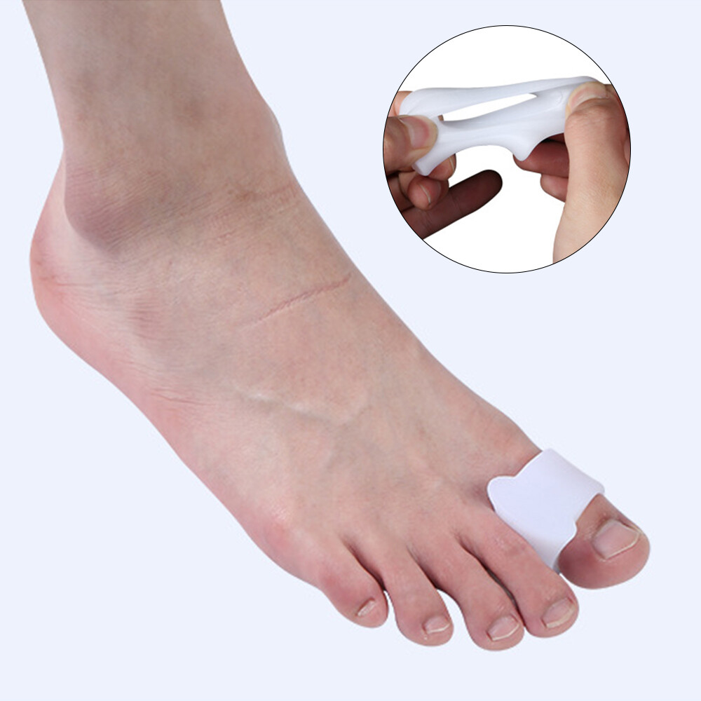 12PC Bunion Corrector Toe Splint Straightener Hallux Valgus Foot Separator White
