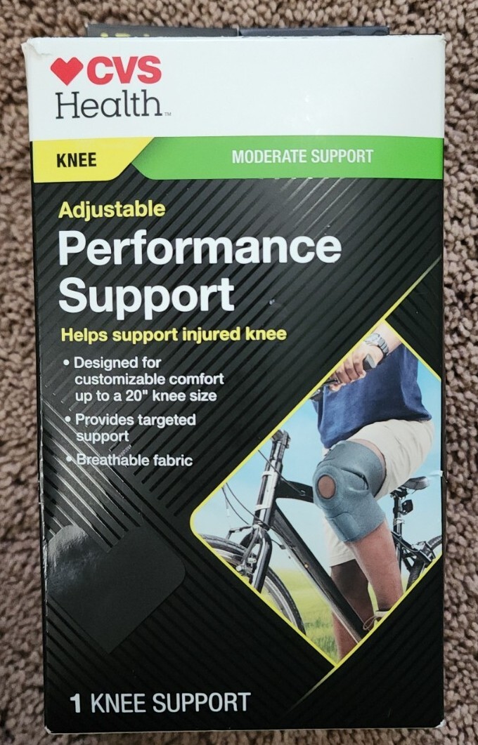 CVS Health Adjustable Performance Support Moderate Knee Support Brace NEW